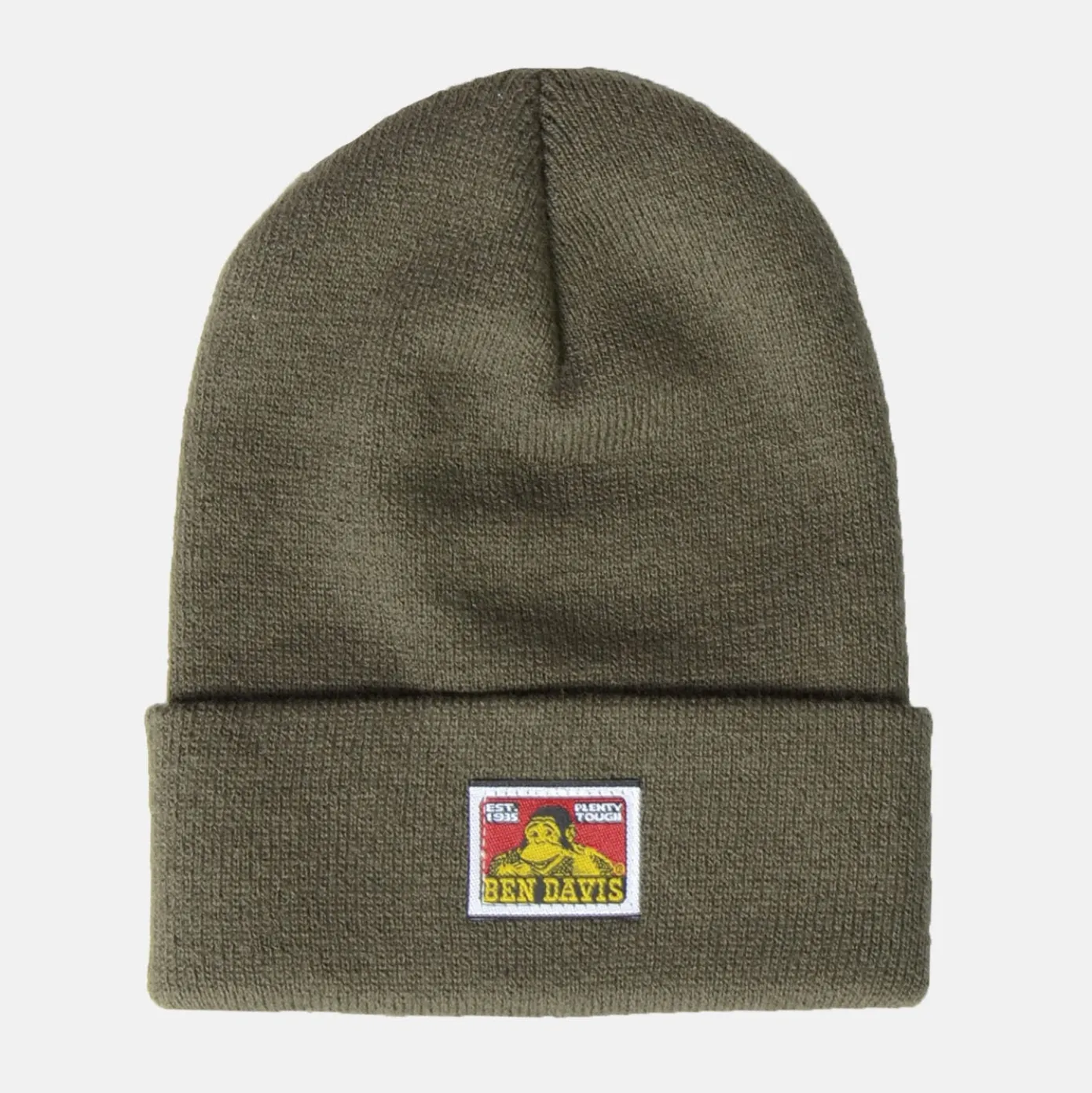 Cuffed Knit Beanie - Moss