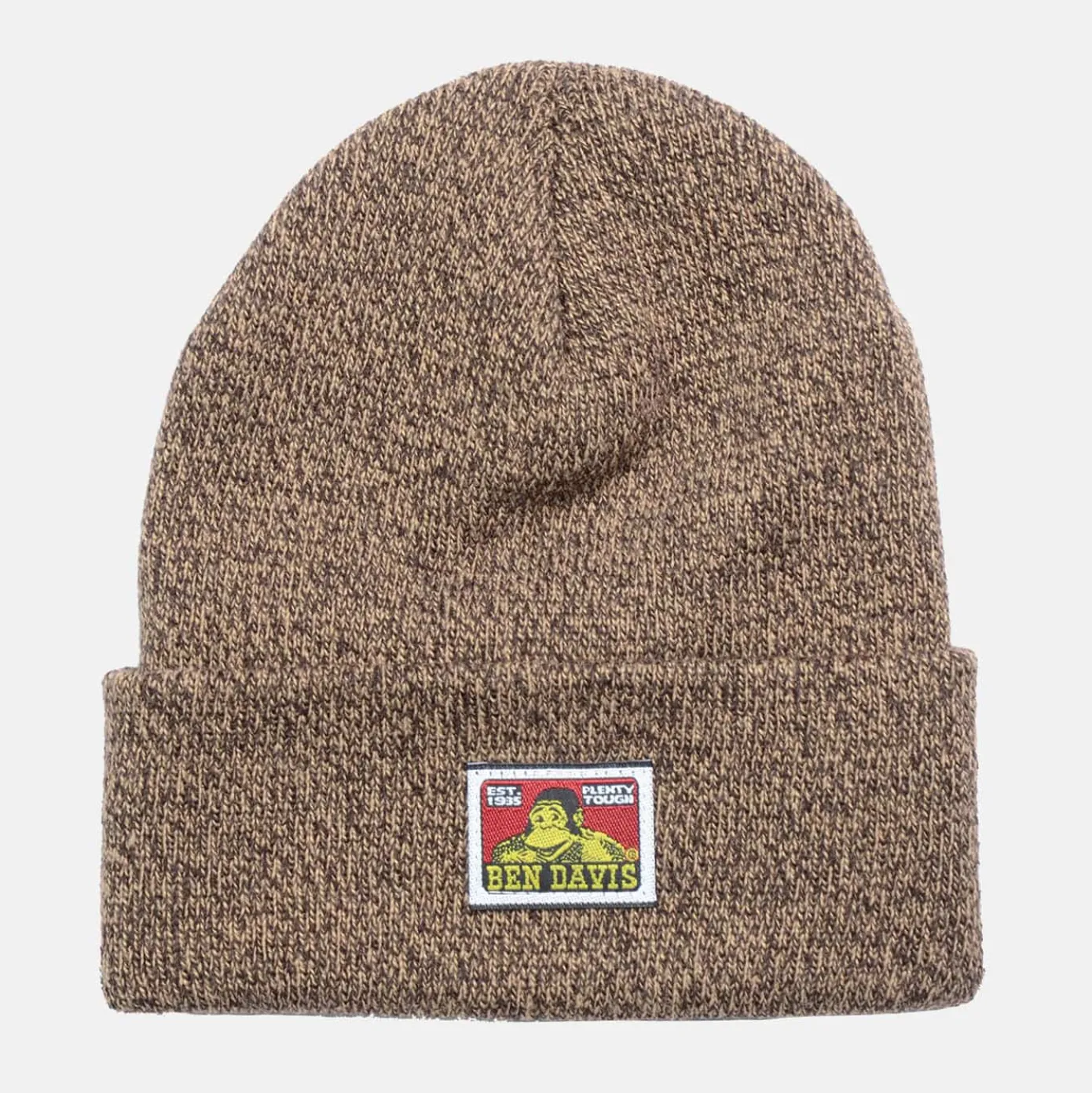 Cuffed Knit Beanie - Marled Brown