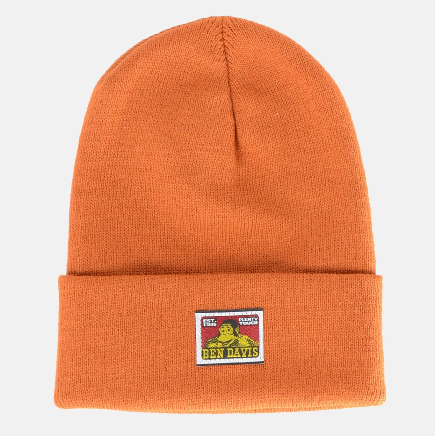 Cuffed Knit Beanie - Rust